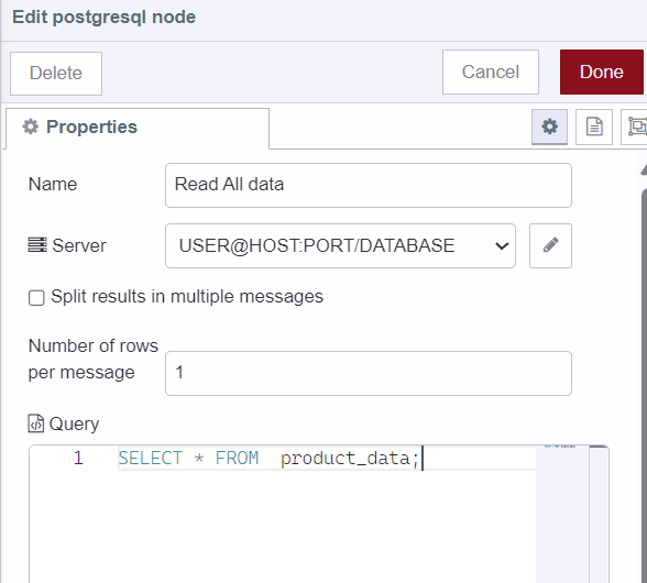 "Retriving all product data from database"